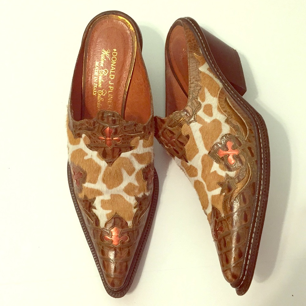 Donald Pliner Western Couture Collection Mules 7.5